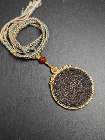 Gandhanra Handmade Tibetan Buddhist Amulet,Om Mani Padme Hum Badge Pendant,Mantra of Chenrezig,Protective Charm2.52&quot; $59.99