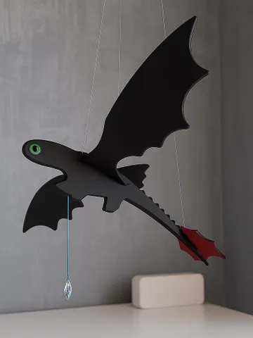 Wooden Flying Dragon Mobile Toy – Handcrafted Balancing Dragon for Kids & Home Decor | Unique Wooden Gift for Children | Fantasy Lovers
