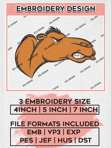 Campbell Fighting Camels Mascot Embroidery Designs, NCAA Logo Machine Embroidery Files, NCAA Campbell Fighting Camels Logo, NCAA Embroidery Designs, Machine Embroidery Designs, Digital Download $6.99