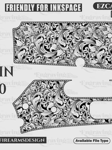 Marlin 30-30 Scroll Design SVG Glock23 Gen3,lasercut,laserengraving,fiberlaser,engravingfiles,laserpattern,engravingdesign,engravingpattern $59.99