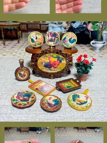 Dollhouse Accessories Set. 1:12. Dollhouse Kitchen Accessories. Dollhouse Miniature. $65.00