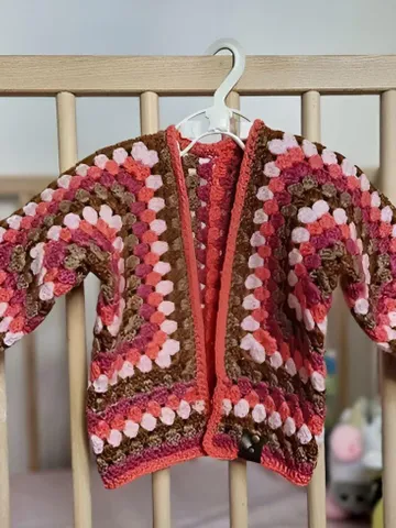 Cardigan baby crochet pattern, cardigan babies crochet, child cardigan , cardigan cranny square HEXAGON cardigan size newborn- 2/3 years $7.80
