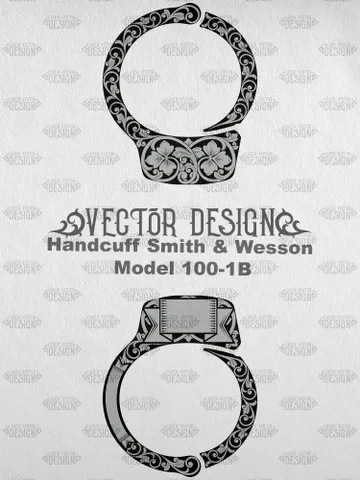 VECTOR DESIGN Handcuff Smith & Wesson Model 100-1B Scrollwork 2 $30.00