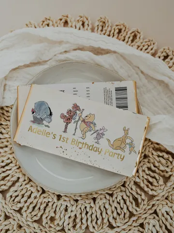 Winnie the Pooh Chocolate Wrapper; Winnie the Pooh 1st Birthday; Printable Chocolate Wrap;  Pooh Party Decoration;Chocolate Bar Wrapp WPg13 $10.45