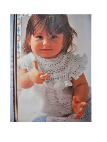 Dress crochet, girl dress crochet, baby dress crochet pattern, size 6 months, 1 years $6.68
