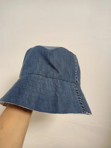 Bucket hat denim and cotton hat for beach and travel essential for everyone. Unisex hat, double-sided