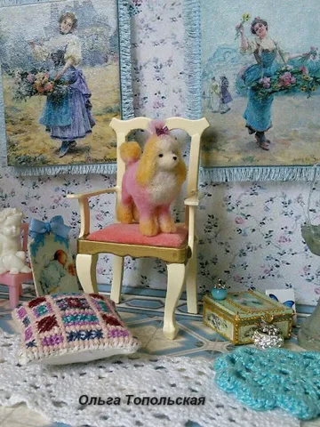 Decorative dog for dollhouse.1:12 scale. $65.00