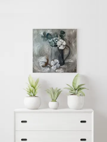 Original oil painting Cotton canvas art 16x16 inches by MyFoxyArt $280.00