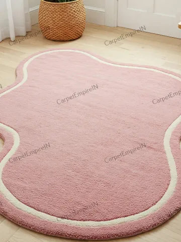 Pink Cloud-Shaped Area Rug | Modern Abstract Rug, Nursery, Home rug, Living Room Rug, Dining decor, Bedroom Rug, 3x5, 4x6, 5x7, 8x10, 10x14 $233.80