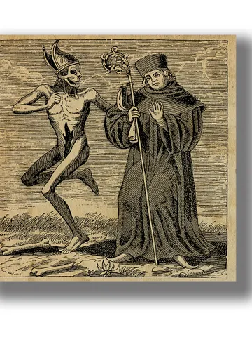 Death and the Abbot. The Dance of Death artwork. $27.00