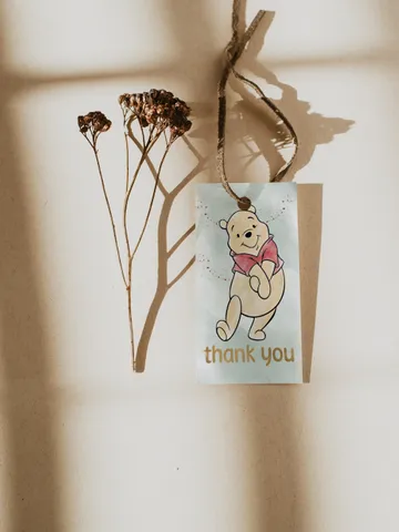 Editable Favor tag Winnie the Pooh; Winnie the Pooh 1st Birthday; Printable thank you tag sticker; Pooh Party Decoration; WPg15 $8.13