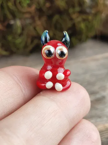 Tiny monster miniature, glass monster figurine, monster sculpture for terrarium decoration or fairy garden decor $26.63