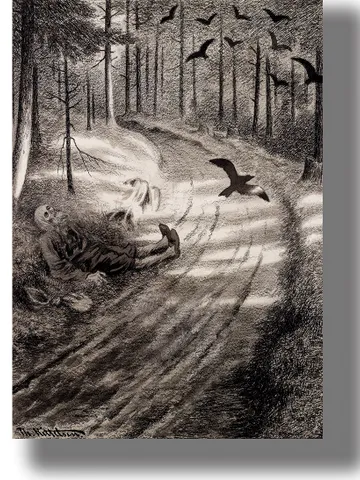 Dead pauper. Corpse in the northern forest. $21.00