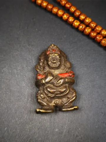 Gandhanra Handmade Tibetan Buddhist Statue,Panjaranata Mahakala,40 Years Old $129.99