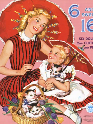 6 Paper Dolls with Outfits and Pets Digital Download PDF $2.50