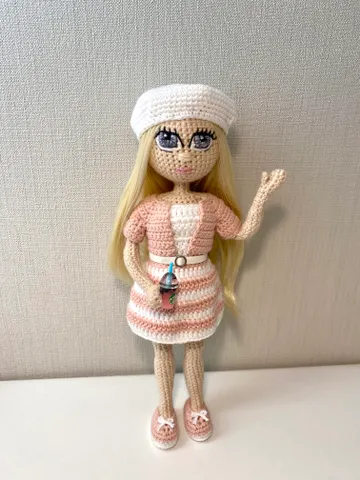 Crochet handmade doll Starbucks lover