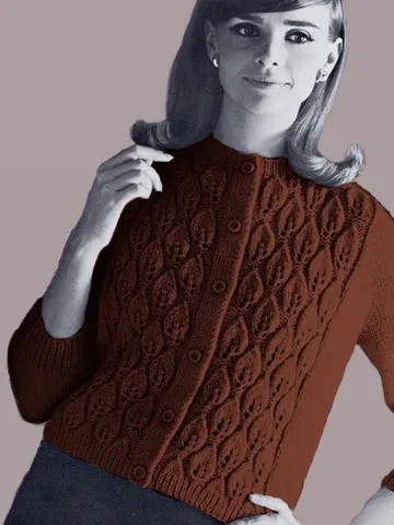 Vintage Knitting Pattern 28 Leaf Pattern Jumper Women $2.50