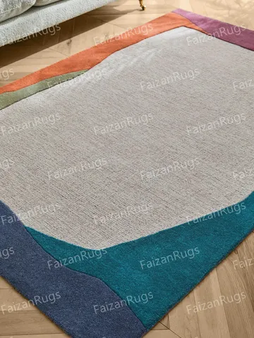 Buy 8x10 Contemporary Hand Tufted Rug 100% Wool For Living Room, Bed Room, Kids Room In Any Size 10x14,10x12,9x12,8x10,6x9,5x8,4x6 $90.00