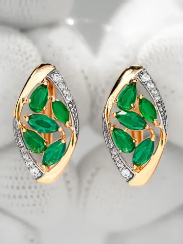 Earrings jewelry Silver gold plated 925 assay value with agate $119.00