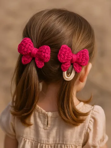 Butterfly Hair Clip Crochet Pattern PDF – DIY Bow Barrette for Girls – Easy Handmade Hair Accessory Digital Download Tutorial $4.50