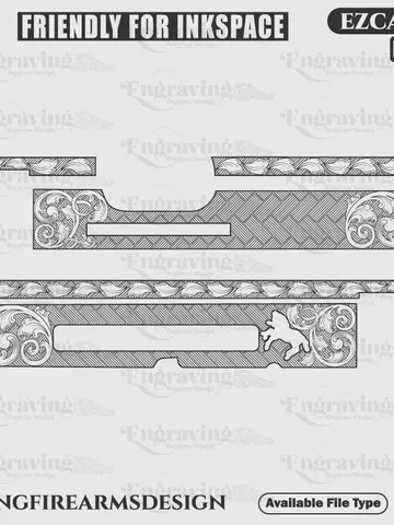 Engraving Firearms Design Colt1911 Scroll With Pattern Design Svg $49.99