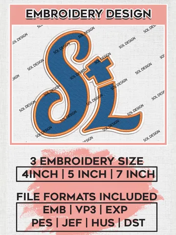 MiLB St. Lucie Mets Embroidery Design Files, MiLB St. Lucie Mets Logo, Minor League Baseball Logo Embroidery Designs, MiLB embroidery designs, Machine embroidery designs, Digital Download $6.99