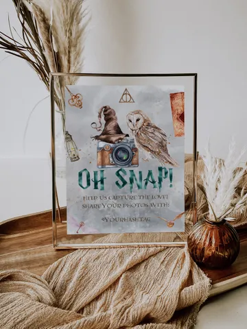 OH SNAP!; Wizard Baby Shower; Magic School Baby Shower template; Instant Download; ms7 $7.55