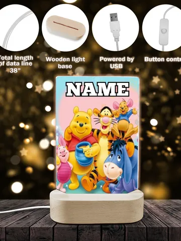 Winnie the Pooh Light, Custom NAME $42.00