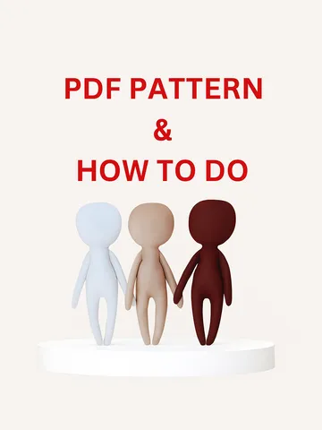 7 Inch Miniature Rag Doll Body – PDF Sewing Pattern & DIY Tutorial – Soft Cloth Doll Base for Custom Handmade Dolls