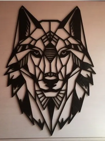 Digital Template Cnc Router Files Cnc Pano Wolf Files for Wood Laser Cut Pattern $6.50