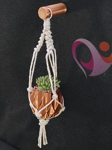 Mini Macrame Plant Magnet - Cute Succulent Refrigerator Magnet Unique Gift for Plant Lover Boho Kitchen Decor Under 10 $8.49