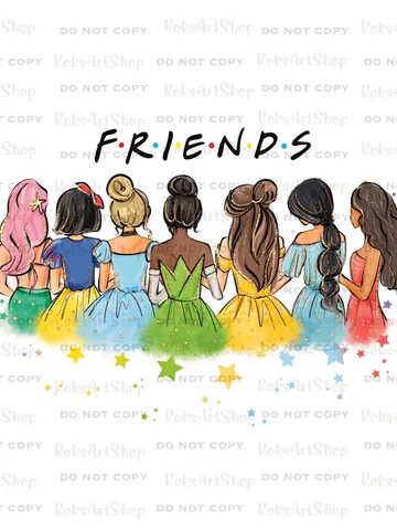 All princess Watercolor Princess PNG, Princess clipart png, Friend vacation clipart, Friend vacation png, Family trip, All princess design $4.00