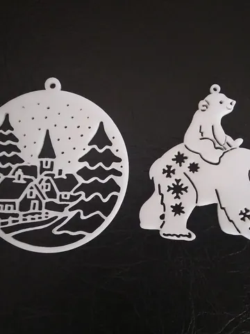 Digital Template Cnc Router Files Cnc Christmas Decorations Files for Wood Laser Cut Pattern $6.50