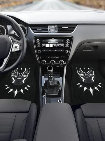 Black Panther Front Car Floor Mats Set of 2 $69.97