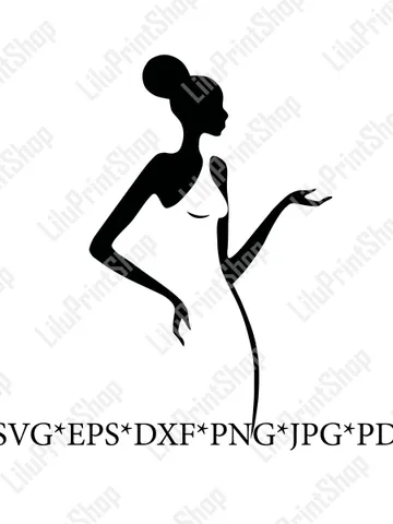 Afro woman svg African american svg, Black woman svg Afro girl cut file Black queen overlay for Cricut Silhouette Instant download $2.85