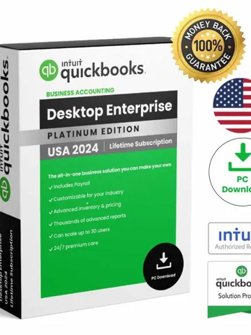 QuickBooks Desktop Enterprise 2024 For windows – lifetime license, not a Subscription
