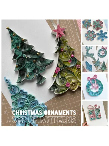 Christmas ornaments | Quilling Paper | Winter cards | Craft | DIY $35.00