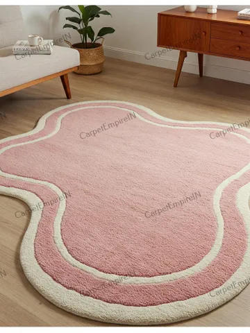 Pink Cloud-Shaped Area Rug | Modern Abstract Rug, Nursery, Home Rug, Living Room Rug, Dining Decor, Bedroom Rug, 3x5, 5x7, 8x10, 9x12, 10x14 $233.80