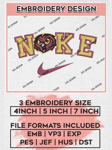 Nike Temple Owls Machine Embroidery Design, NCAA Temple Owls Embroidery Design Design files, NCAA Embroidery Designs, NCAA Machine Embroidery Designs, Digital Download $6.99