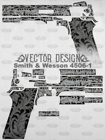 VECTOR DESIGN Smith & Wesson 4506-1 Scrollwork $100.00