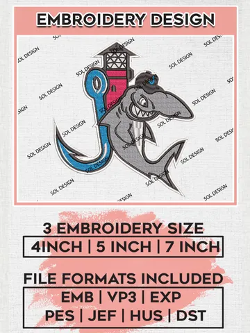 MiLB Jupiter Hammerheads Embroidery Design Files, MiLB Jupiter Hammerheads Logo, Minor League Baseball Logo Embroidery Designs, MiLB embroidery designs, Machine embroidery designs, Digital Download $6.99