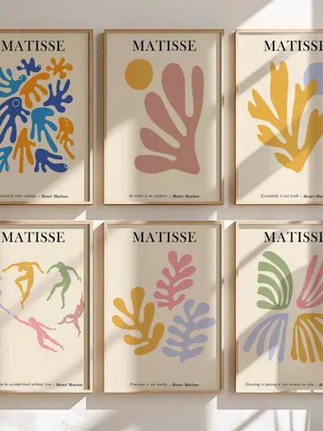 Henri Matisse Art Print Set of 10, Modern Abstract Wall Art, Matisse Gallery Wall Set, Museum Exhibition Poster, Matisse Poster Set Digital $4.15