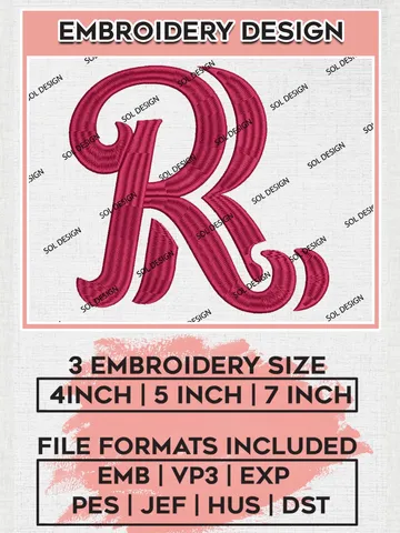 MiLB Frisco RoughRiders Embroidery Design Files, MiLB Frisco RoughRiders Logo, Minor League Baseball Logo Embroidery Designs, MiLB embroidery designs, Machine embroidery designs, Digital Download $6.99