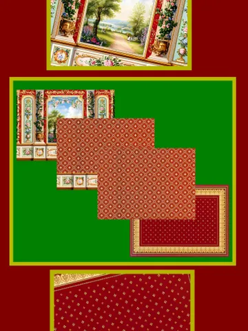 Wallpaper for dollhouse. 1:12. A4. Digital printing.