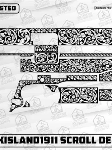Rockisland1911 Scroll Design SVG: Laser Cut/Engrave Files $79.99