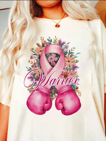 Breast Cancer Warrior with boxing gloves png sublimation design download, Breast Cancer png, Cancer Awareness png, sublimate designs $3.34