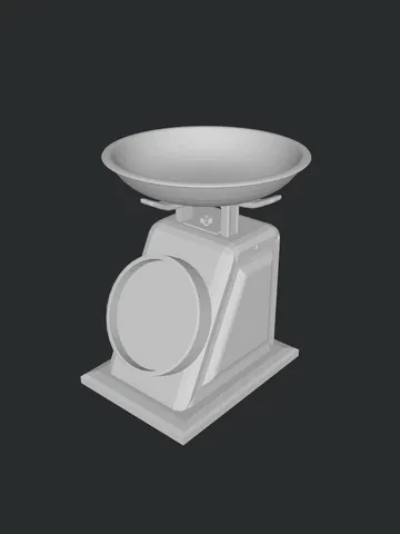3D MODEL Miniature model of retro kitchen scales, ready for printing