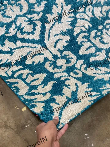 Exquisite Blue Modern Oushak Hand Knotted Rug 4x6, 5x8, 6x9, 8x10, 9x12, 10x14 ft Handmade Rugs for Living Room - Antique Contemporary rug $567.80