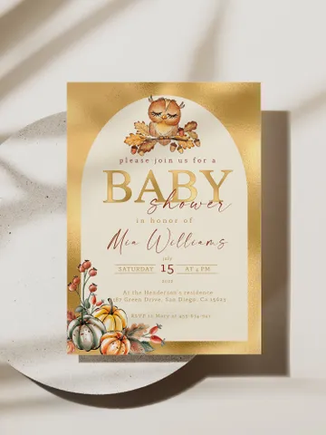 Little Pumpkin is on the way; Editable Autumn Pumpkin Baby Shower Invitation Template Canva; Fall 2022 Autumn Watercolor Pumpkin Invitation $10.98
