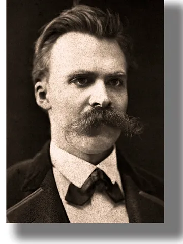 German philosopher Friedrich Wilhelm Nietzsche vintage photo portrait. $21.00